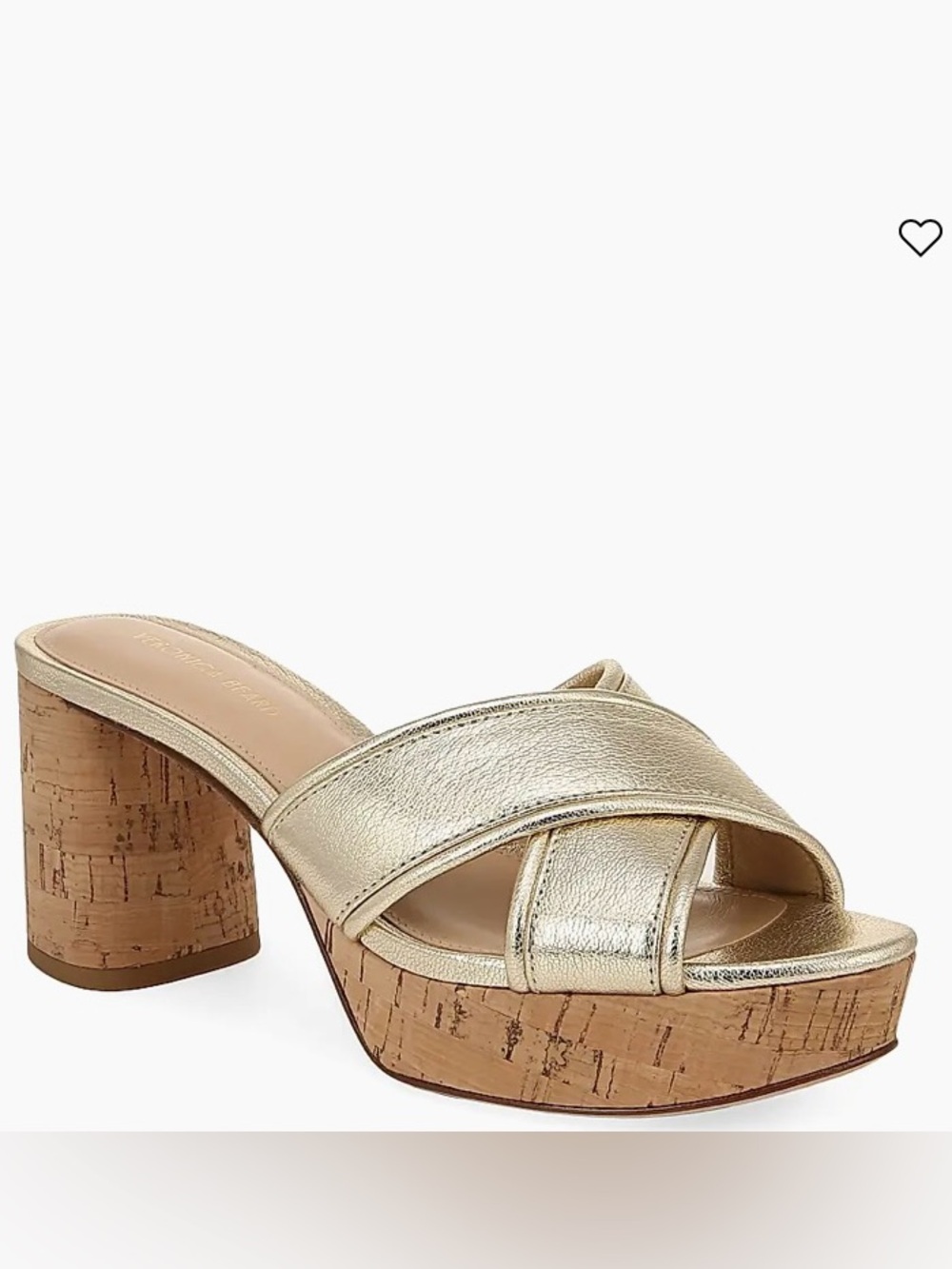 Veronica Beard Dory Metallic Leather Sandals - Size 8